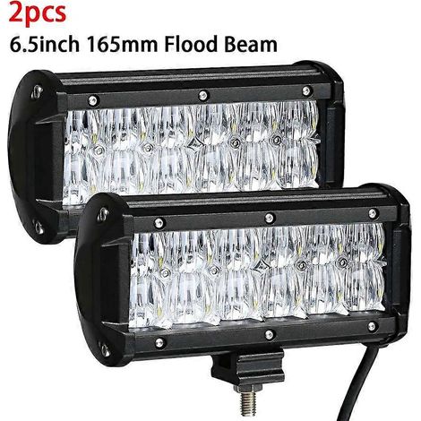 Barre LED HELLO EOVO 5D 4 / 6,5 / 9,5 / 12 / 17 pouces pour véhicules tout-terrain, bateaux, voitures, tracteurs, camions, 4x4, SUV, quads. 2 projecteurs LED de 6,5 pouces inclus. (1/5)