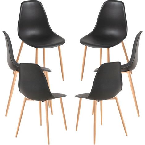 Packs Sillas Comedor - Pack 6 Sillas Mykle - Negro (1/5)