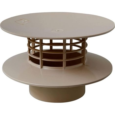 - Ventilatore estrattore statico - Colonna di ventilazione - Effetto Venturi naturale - Resistente agli agenti atmosferici e chimici - Per sistemi di ventilazione - Sabbia - 10x10 cm (1/3)
