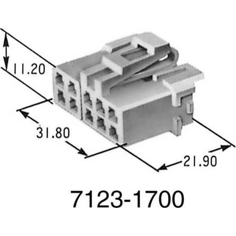 Connecteur Series 58 Mâle 10 Voies bleu