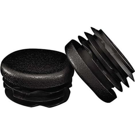 Embout Rond à Ailettes en Plastique NOIR pour Pied Tube de Chaise et Table de Dia (1/5)