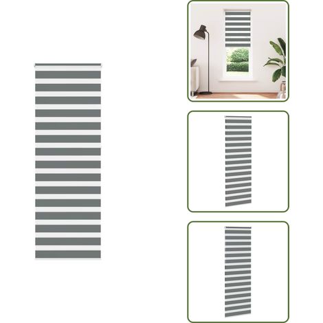 vidaXL Zebrarollo Dunkelgrau 75x230 cm Stoffbreite 70,9 cm Polyester (1/5)