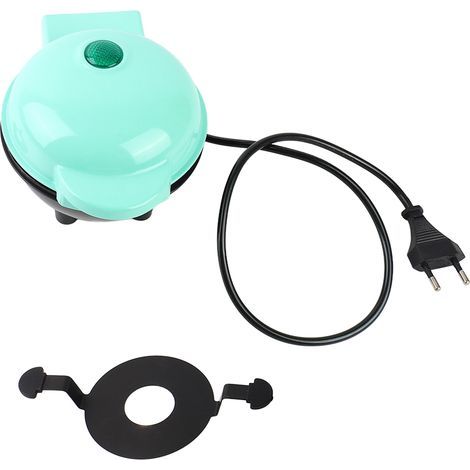 Mini flower doughnut maker, non-stick, electric, commercial, food-grade, for breakfast, cakes with removable tray and non-slip feet, blue (1/5)