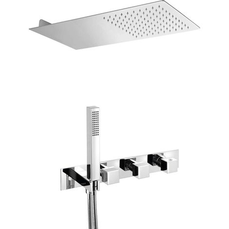 Sapho - Duschset mit Unterputz-Thermostat, mit Einbakörper, 50x22 cm, Chrom MB453-01 (1/2)