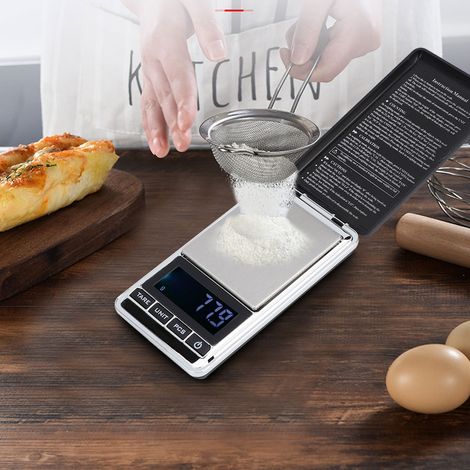 Balance de cuisine numérique LCD mini électronique 500g/0,1g, outil de mesure alimentaire de précision (1/5)