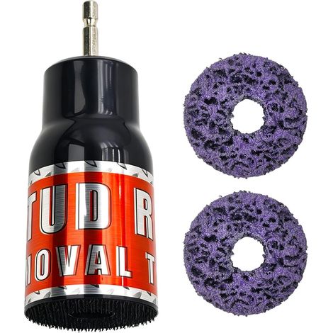 Nettoyeur de boulons de roue avec brosse métallique, nettoyant de moyeu pour visseuse à percussion 1/2" et perceuse électrique, outil de retrait de rouille pour voiture, camion, SUV (1/5)