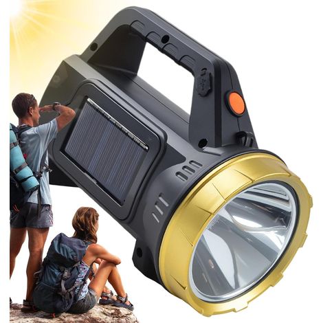 Lampe solaire rechargeable LED 3 modes - Étanche, 15,8x8,2x11,2 cm, idéale pour aventure et inspection (1/5)