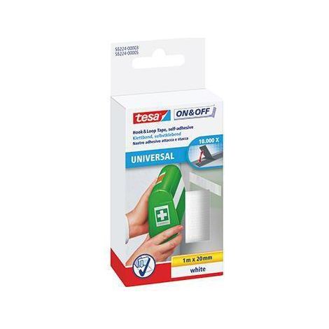 Ruban auto-agrippant Tesa, 20mm x 1m, Blanc ( Prix pour 1 ) (1/4)