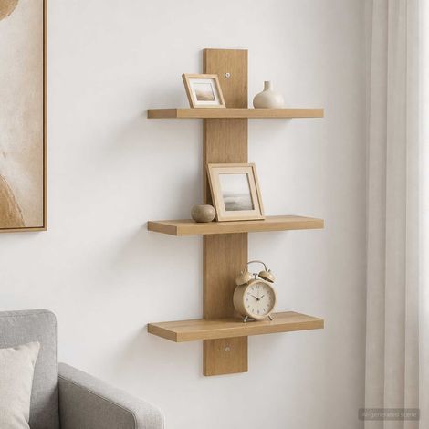 vidaXL Étagère Murale Chêne artisanal 30 x 13,5 x 64,5 cm (1/5)