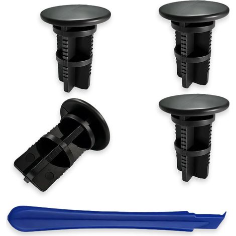 Lot de 4 goupilles de charnière pour poubelle - 240 l - Couvercle de rechange en plastique - Fixation pour réparation et entretien en extérieur (1/5)
