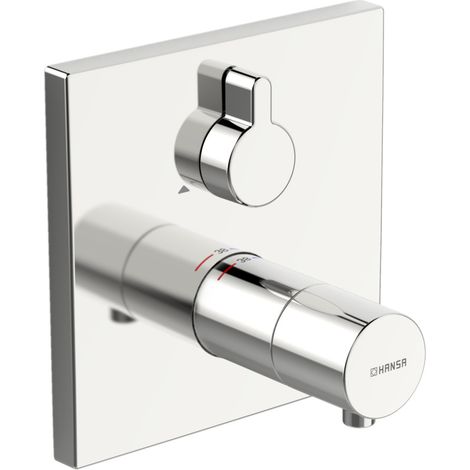 Hansa Varox Pro Fertigmontageset für Brausebatterie 4057 Rosette eckig Chrom (1/4)