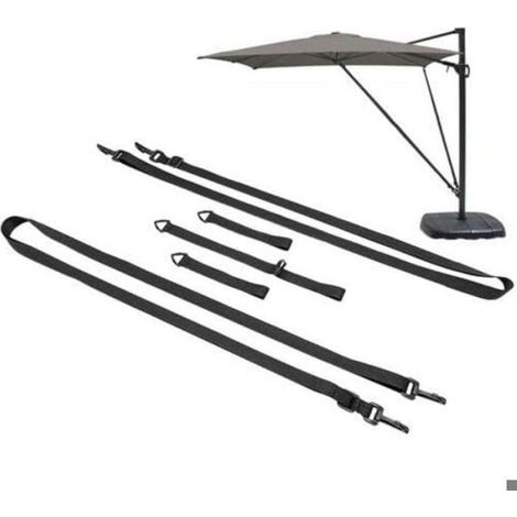Sangles de fixation pour parasol déporté (Lot de 5) — Sangles d'arrimage réglables, résistantes aux intempéries et au vent (1/5)