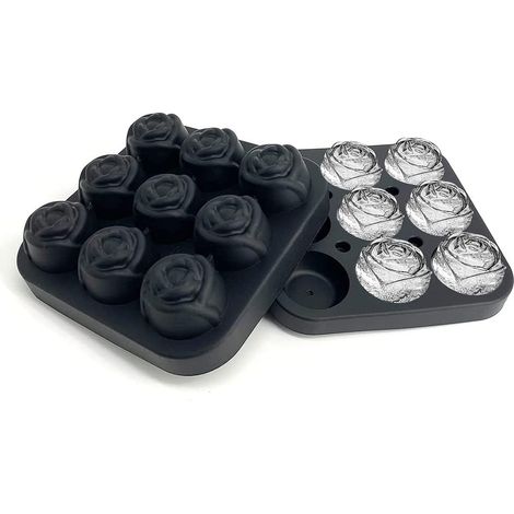 Silicone Rosy Ice Bulb Shape 6 boules de glace, faciles à détacher et sans danger pour les aliments