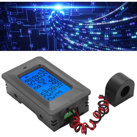 Multifunktionales digitales Heimdisplay für Wechselstrom: Spannung, Stromstärke, Stromverbrauch, Frequenzmesser, Leistungsmonitor, Spannung 110–250 V (1/5)