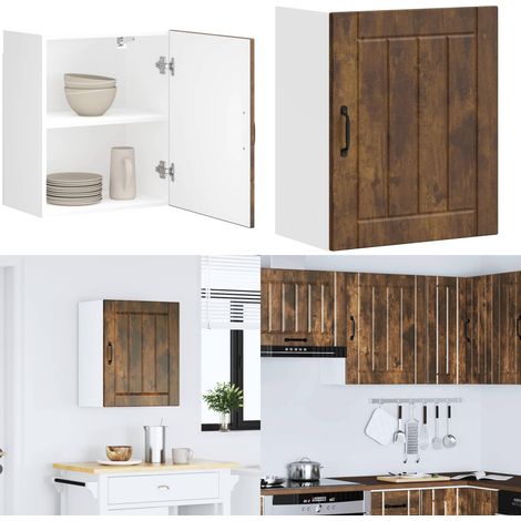 vidaXL Küchen-Hängeschrank Lucca Räuchereiche Holzwerkstoff (1/5)