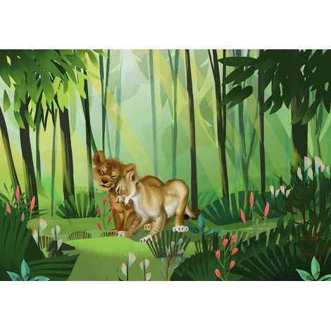papier peint panoramique Le Roi lion vert - Disney (1/3)