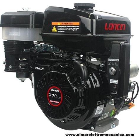 9 HP Avviamento Elettrico LONCIN G270 FL Motore Benzina Albero Conico 23 mm