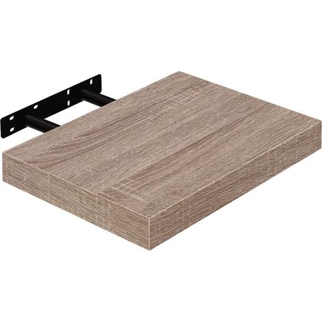Étagères Murale, Etagere Murale 25cm, Helles Kaffeebraun MDF 1er Étagère de Rangement Décorative Flottante, Geeignet für die Installation in Wohnzimmer, Schlafzimmer, Badezimmer, Flur (1/5)