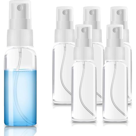 Flacon vaporisateur vide 6 x 20 ml, mini flacon vaporisateur rechargeable de parfum en brouillard fin - flacon transparent pour eau, alcool et parfum (1/5)
