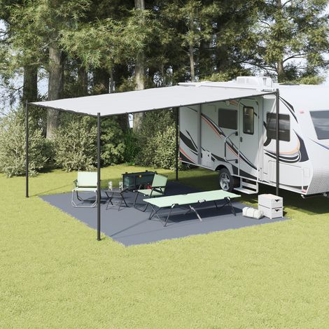 vidaXL  Tent Carpet  Folding Blue and Grey 500 x 400 cm Polyethylene