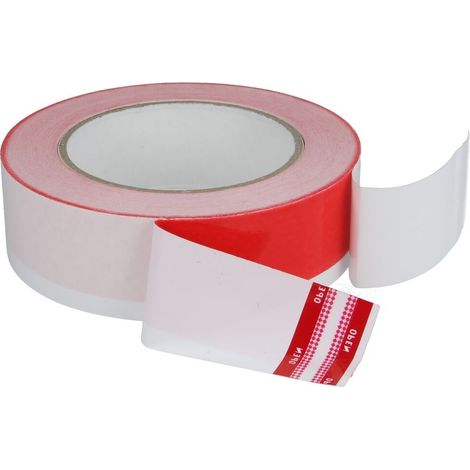 Ruban-cache rouge/blanc 35 mm