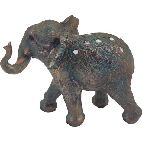 Signes Grimalt Figure de figure d'éléphant 9x20x19cm Figure d'éléphant africain et éléphant 28728 (1/4)