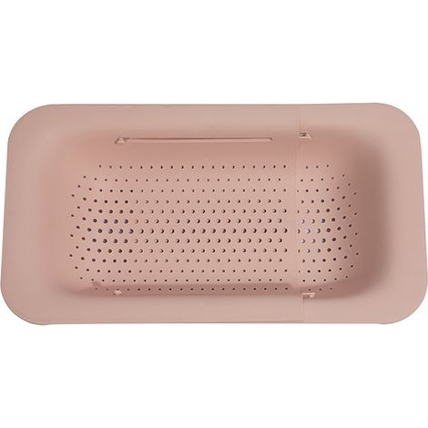 Kitchen Drain Basket, Sink Drying Rack for Storing and Washing Dishes / Fruits / Vegetables (pink) (1/5)
