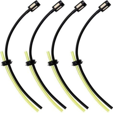 Kit universale di carburante a 4 tubi con filtro per decespugliatori da giardino e agricoli (1/4)
