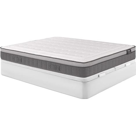 Set 180x200cm Rete contenitore Bianco + Materasso molle insac. 7 zone e memory foam, sp.30cm - ASGARD di YSMÉE (1/5)