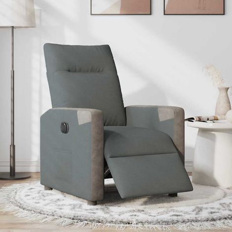 Fauteuil inclinable électrique Gris foncé Tissu (1/5)
