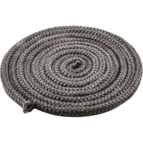 Joint de Cheminée Porte de Poêle Cordon 10 mm x 4 m, Corde Ignifuge en Fibre de Verre pour poêle, cheminée, Four, chaudière, résistant jusqu'à 450-550 ℃，noir