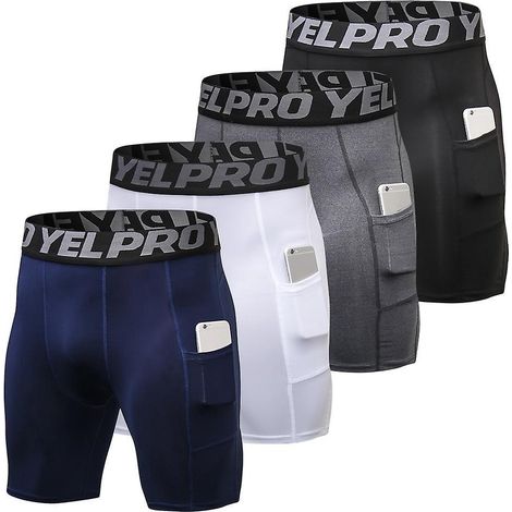 4er-Pack Herren-Sportboxershorts mit elastischem Bund und Beutel – XL