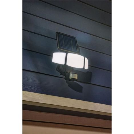 Spot solaire a 3 tetes tres eclairante avec detecteur de presence - 1000LM - GALIX (1/5)