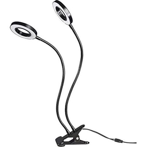 Lampe horticole LED - XAVAX - Cercle - 48 LED (18 W) - 3 modes d'éclairage - Rechargeable par USB - Multicolore-AquaForge (1/2)