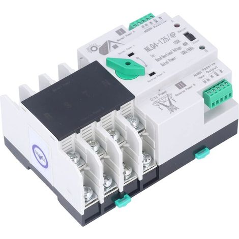 SABIR Dual Power Automatic Transfer Switch, NLQ4‑125/4P 100 A 220 V Hochempfindlicher Leistungsschalter Im Millisekundenbereich, Elektrische Wahlschalter (1/5)