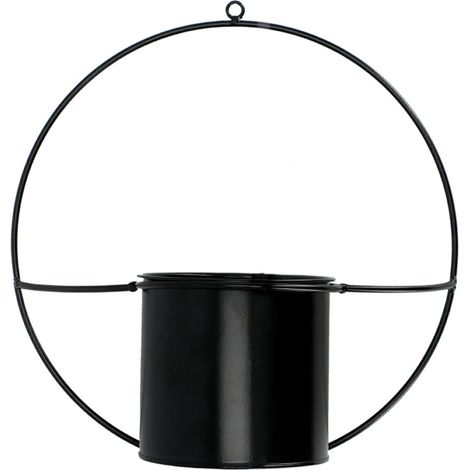 maceta de pared de metal negro (1/4)
