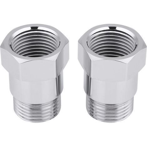 Adaptateur d'extension/d'écartement/de bouchon pour capteur d'oxygène O2 M18 1,5 (lot de 2 compatible, argent)