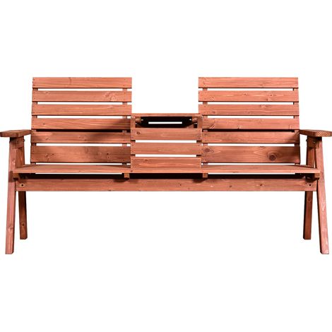 Bancs d'Extérieur en Bois de Sapin 2/3 Places, Convertible 160x68x92cm (1/5)
