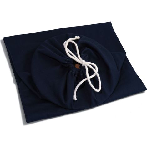 Fodera per rullo in pula di grano saraceno, cuscino cilindrico - cotone blu navy