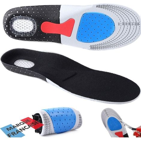 Semelle Orthopédique - Gel Avant-Pied Et Talon - Amortissement Choc - Pour Marche Course Randonnée - Taille Réglable 40 À 44 EU (1/5)