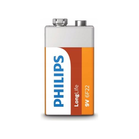 Batería Philips LongLife de 9V (1/2)