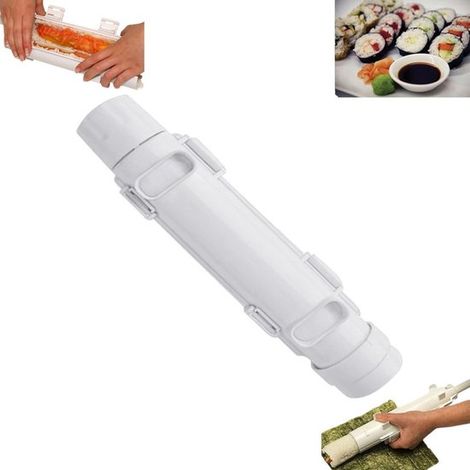 1 Stück Sushi Maker Sushi Küchenhelfer Sushi Reisballform Sushi Bazooka Ideales Sushi Werkzeugset für Anfänger und Fortgeschrittene Weiß Sushi Se (1/5)