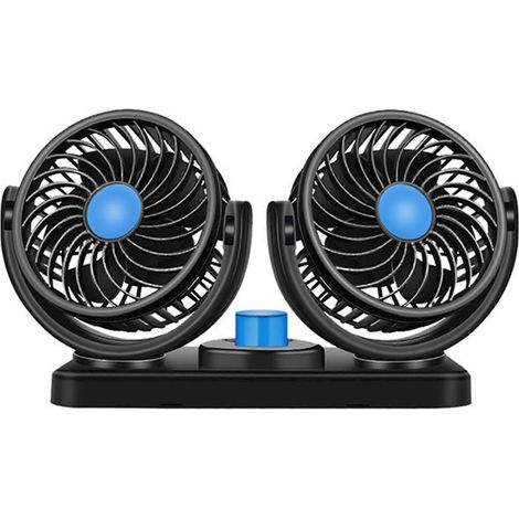 Ventilateurs de tête doubles, silencieux et compacts, réglables à 360°, 12 V (paire). (1/4)