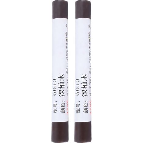 Juego de 2 lápices para reparar muebles y suelos, bolígrafos de retoque para arañazos, material de reparación para madera compuesta y teca oscura. (1/5)