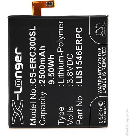NX - Batterie téléphone, smartphone, GSM pour Sony Ericsson 3.8V 2500mAh - LIS1546ERPC (1/3)