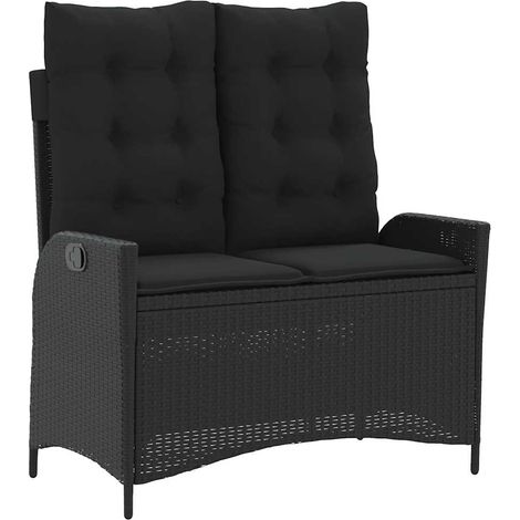 Maison Exclusive - Sillón reclinable de jardín con cojines ratán