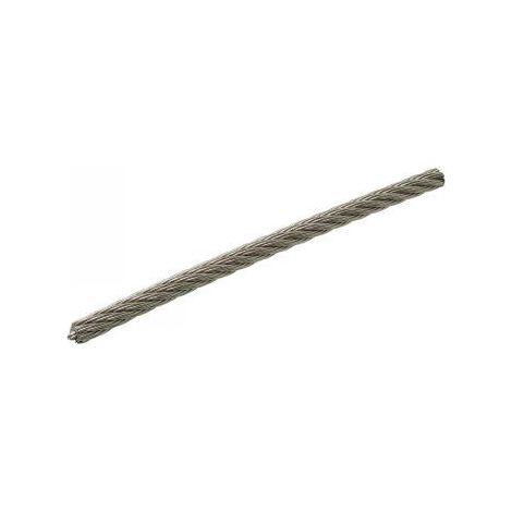 Mètre de Câble souple Diamètre 2.5 Inox A4 7X7 Charge de rupture 500 kg (vendu au m)