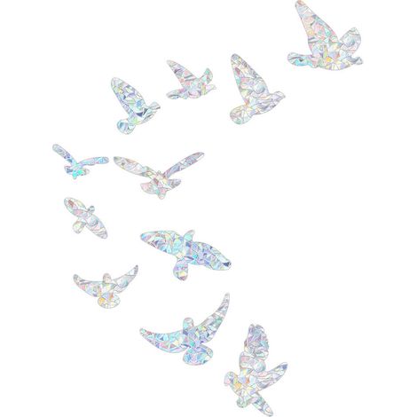 11 autocollants de fenêtre attrape-soleil arc-en-ciel avec oiseaux, anti-collision, pour oiseaux (1/5)