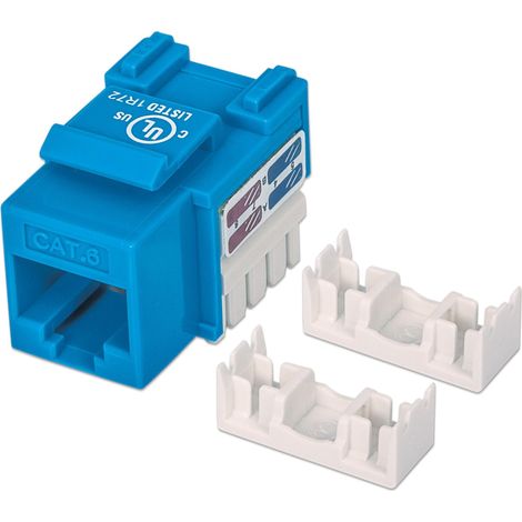 INTELLINET Frutto Keystone RJ45 Cat.6 UTP non schermato Blu (1/3)