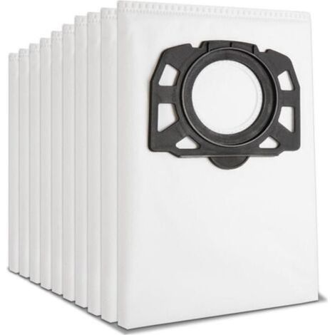 Confezione da 10 sacchetti per aspirapolvere Kärcher 2.863-006.0, sacchetti per aspirapolvere Kärcher WD4 WD5 WD6 WD5P WD6P Premium MV4 MV5 MV6-Crezuo-Crezuo